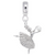 Dancer W/Pearl charm dangle bead in Sterling Silver hide-image