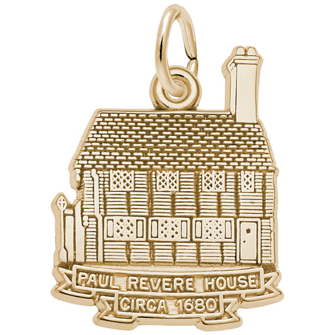 Paul Revere House Charm In Yellow Gold