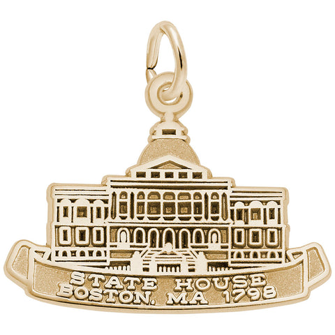 State House Boston Charm in Yellow Gold Plated