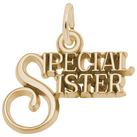 Special Sister Charm in Yellow Gold Plated