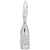 Napa Valley Wine Bottle Charm In 14K White Gold