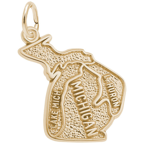 Michigan Charm In Yellow Gold