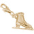 Ice Skate Charm In Yellow Gold