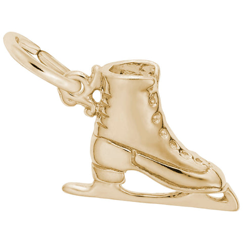 Ice Skate Charm In Yellow Gold