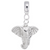 Elephant Head charm dangle bead in Sterling Silver hide-image