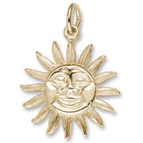 Jamaica Sun Large Charm in 10k Yellow Gold