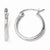 14k White Gold Polished Hoop Earrings