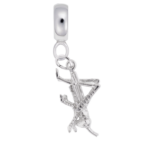 Cricket Charm Dangle Bead In Sterling Silver