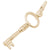 Skeleton Key Charm In Yellow Gold