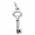 Skeleton Key charm in Sterling Silver hide-image