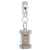 Bonaire Sand Capsule charm dangle bead in Sterling Silver