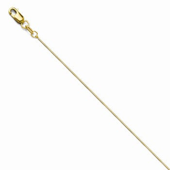 14K Yellow Gold Baby Box, 24 inch x 0.5mm, Jewelry Chains and Necklace