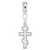 Greek Cross charm dangle bead in Sterling Silver hide-image