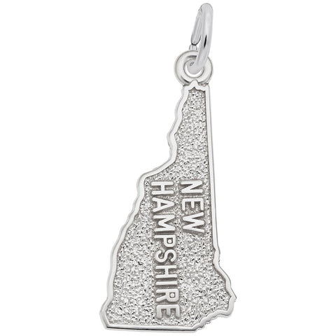 New Hampshire Charm In 14K White Gold