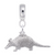 Armadillo Charm Dangle Bead In Sterling Silver