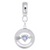 March Birthstone charm dangle bead in Sterling Silver hide-image