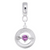 June Birthstone charm dangle bead in Sterling Silver hide-image