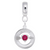 July Birthstone charm dangle bead in Sterling Silver hide-image