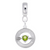 August Birthstone charm dangle bead in Sterling Silver hide-image