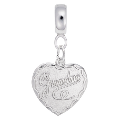 Grandma Charm Dangle Bead In Sterling Silver