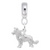 Border Collie Dog Charm Dangle Bead In Sterling Silver