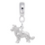 Border Collie Dog charm dangle bead in Sterling Silver hide-image