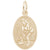 Female Softball Charm In Yellow Gold