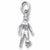 Female Soccer charm in 14K White Gold hide-image