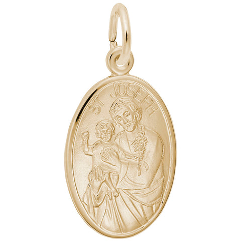 St Joseph Charm In Yellow Gold