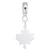 Maple Leaf Charm Dangle Bead In Sterling Silver