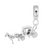 Horse And Carriage charm dangle bead in Sterling Silver hide-image