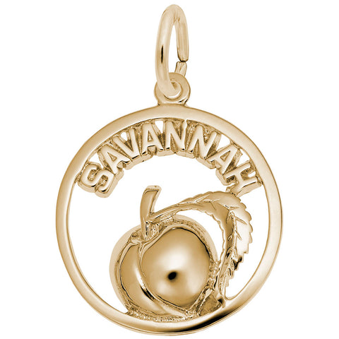 Savannah Peach Charm in Yellow Gold Plated