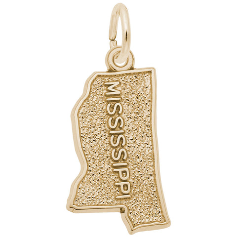 Mississippi Charm in Yellow Gold Plated