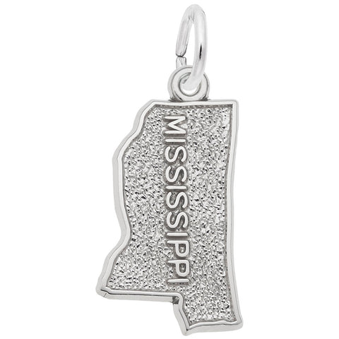 Mississippi Charm In 14K White Gold