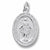Miraculous Medal charm in 14K White Gold hide-image
