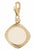 Square Disc Charm in Yellow Gold Plated