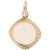 Square Disc Charm in Yellow Gold Plated