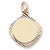 Square Disc charm in Yellow Gold Plated hide-image