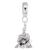 Magnolia charm dangle bead in Sterling Silver hide-image