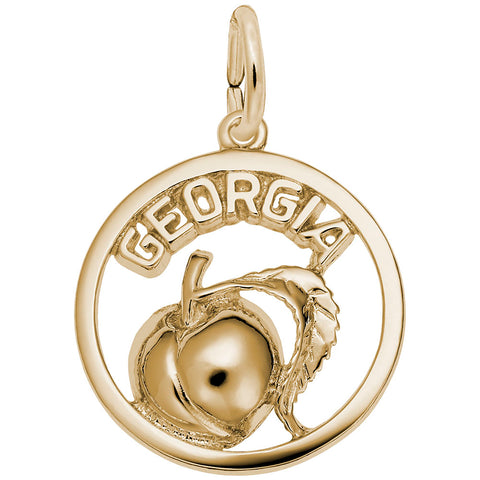 Georgia Peach Charm In Yellow Gold