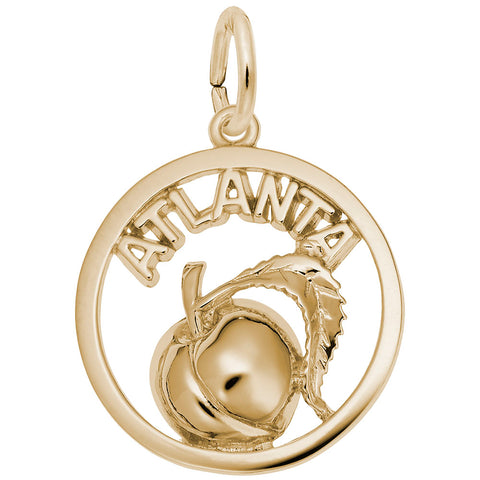 Atlanta Peach Charm In Yellow Gold