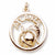 Atlanta Peach Charm in 10k Yellow Gold hide-image