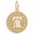 Liberty Bell Charm In Yellow Gold