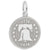 Liberty Bell Charm In Sterling Silver