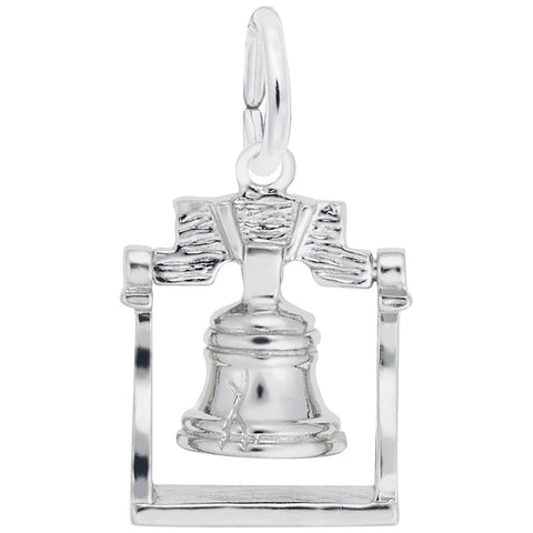 Liberty Bell Charm In Sterling Silver