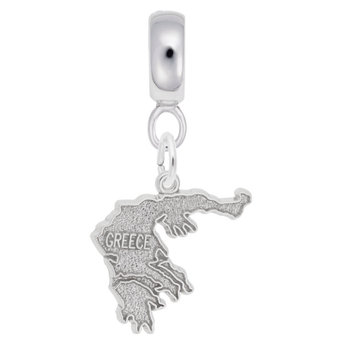 Greece Charm Dangle Bead In Sterling Silver