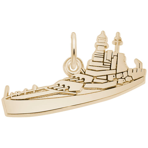 Uss N.C. Charm in Yellow Gold Plated