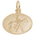 Polo Disc Charm In Yellow Gold