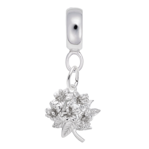 Azalea Charm Dangle Bead In Sterling Silver