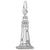 Buffalo Lighthouse Charm In 14K White Gold